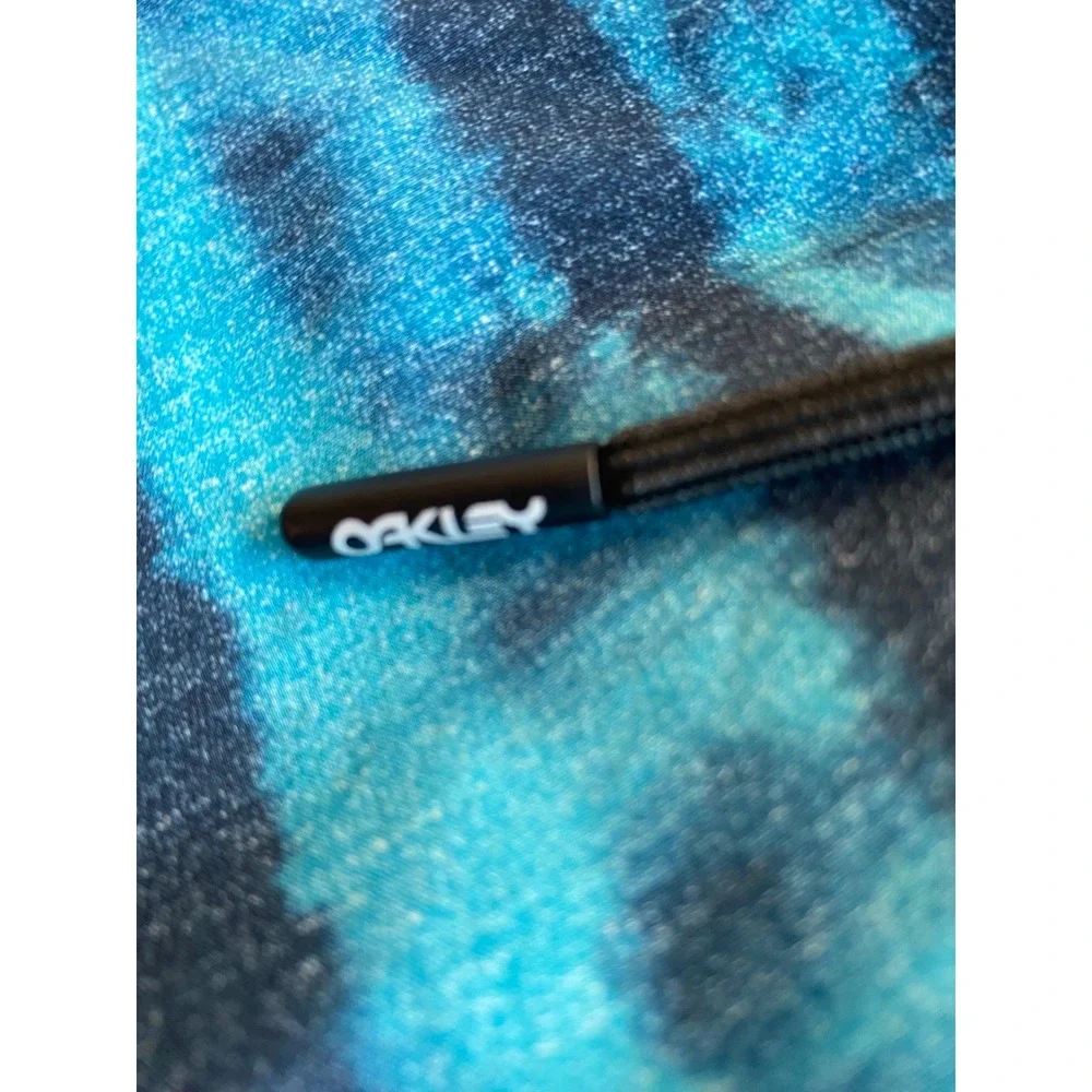 Oakley Mens Blue Tie Dye Striped Swim Trunks Board Shorts Regular Fit Medium
